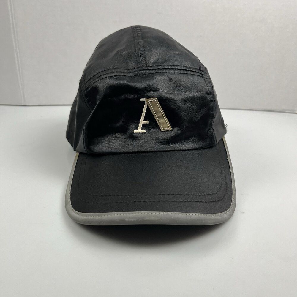 ADER Error Black Nylon "A" Logo Embroidery Jet Cap 5 Panel Cap Hat 3M